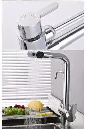 MUTFAK EVİYE BATARYASI DUAL FLOW ARITMA ÇIKIŞLI DUŞ ŞELALE 4 FONKSİYONLU SPİRALLİ İTHAL 7YIL GARANTİ thumbnail 4