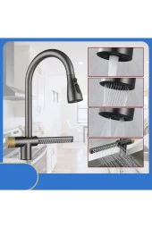 Mutfak Evye Bataryası Şelaleli Yeni Tasarım Fiskiyeli Fonksiyonlu Antrasit Gri 5 Yıl Garantili thumbnail 1