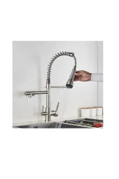 Mutfak Evye Bataryası Dual Flow Su Arıtma Çıkışlı Spiralli Ve Fiskiyeli 7 Yıl Garantili Ithal Nikel. thumbnail 2