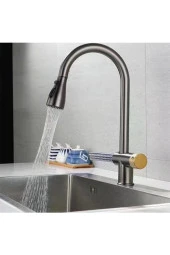 Mutfak Evye Bataryası Şelaleli Yeni Tasarım Fiskiyeli Fonksiyonlu Antrasit Gri 5 Yıl Garantili thumbnail 3