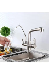 Mutfak Evye Bataryası Dual Flow Su Arıtma Çıkışlı Yeni Mat Krom Nikel 7 Yıl Garantili Ithal thumbnail 1