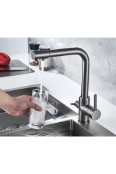 Mutfak Evye Bataryası Dual Flow Arıtma Çıkışlı Antrasit Gri 7 Yıl Garantili Ithal thumbnail 1