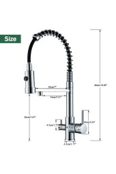 Mutfak Evye Bataryası Dual Flow Su Arıtma Çıkışlı Spiralli Fiskiyeli 7 Yıl Garantili Ithal Siyah thumbnail 3