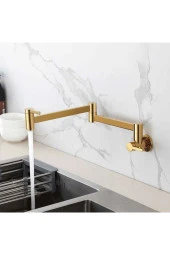 Mutfak Ocak Üstü Musluk Pot Yeni Model Gold Altın Dore Renk Ithal 7 Yıl Garantili - 2