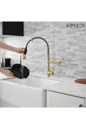 Mutfak Evye Bataryası Mat Gold Yeni Tasarım Fiskiyeli Ithal 7 Yıl Garantili thumbnail 3