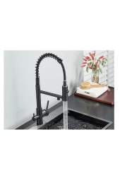 Mutfak Evye Bataryası Dual Flow Su Arıtma Çıkışlı Spiralli Fiskiyeli 7 Yıl Garantili Ithal Siyah thumbnail 4