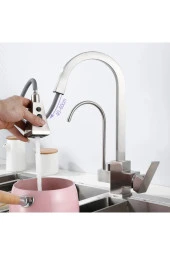 Mutfak Evye Bataryası Dual Flow Yeni Bas Çek Su Arıtma Çıkışlı Fiskiyeli Nikel 7 Yıl Garantili Ithal thumbnail 4