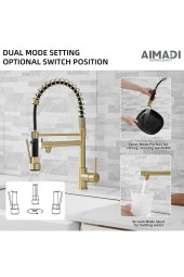 Mutfak Evye Bataryası Mat Gold Yeni Tasarım Fiskiyeli Ithal 7 Yıl Garantili thumbnail 5