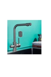 Mutfak Evye Bataryası Dual Flow Arıtma Çıkışlı Antrasit Gri 7 Yıl Garantili Ithal thumbnail 6