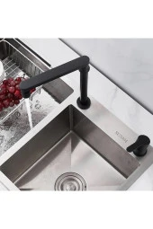 Mutfak Eviye Bataryası Pencere Önü Asansörlü Yeni Sistem Mat Siyah 7 Yıl Garantili thumbnail 2