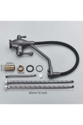 Mutfak Evye Bataryası Dual Flow Su Arıtma Çıkışlı Spiralli Yeni Ürün Antrasit Gri 7 Yıl Garantili thumbnail 6