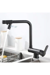 Mutfak Pencere Önü Katlanır Evye Bataryası Su Arıtma Çıkışlı Yeni Mat Siyah 7 Yıl Garantili thumbnail 3