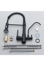 Mutfak Evye Bataryası Dual Flow Su Arıtma Çıkışlı Yeni Tasarım Mat Siyah 7 Yıl Garantili Ithal thumbnail 4