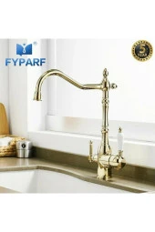 Mutfak Evye Bataryası Dual Flow Su Arıtma Çıkışlı Yeni Tasarım Altın Dore 5 Yıl Garantili Ithal thumbnail 1