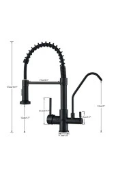 Mutfak Evye Bataryası Dual Flow Su Arıtma Çıkışlı Yeni Tasarım Mat Siyah 7 Yıl Garantili Ithal thumbnail 5