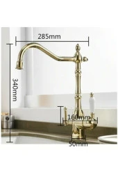 Mutfak Evye Bataryası Dual Flow Su Arıtma Çıkışlı Yeni Tasarım Altın Dore 5 Yıl Garantili Ithal thumbnail 2