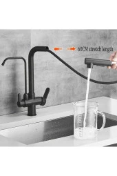 Mutfak Evye Bataryası Dual Flow Su Arıtma Çıkışlı Yeni Tasarım Siyah Fiskiyeli 7 Yıl Garanti Ithal thumbnail 6