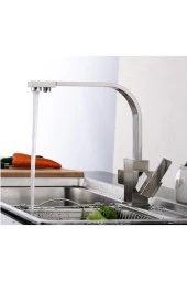 Mutfak Evye Bataryası Dual Flow Su Arıtma Çıkışlı Yeni Tasarım Nikel 7 Yıl Garantili Ithal thumbnail 1