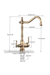 Mutfak Evye Bataryası Dual Flow Su Arıtma Çıkışlı Yeni Tasarım Siyah 5 Yıl Garantili thumbnail 1