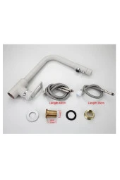 Mutfak Evye Bataryası Beyaz Dual Flow Su Arıtma Çıkışlı Yeni Tasarım Faturalı 7 Yıl Garantili Ithal thumbnail 5