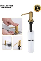 ANKASTRE SIVI SABUNLUK MAT GOLD MUTFAK EVİYE VE BANYO LAVABO UYUMLU İTHAL 7 YIL GARANTİLİ 500ML - 1