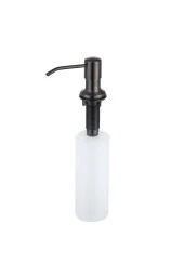 Ankastre Sıvı Sabunluk Antrasit Mutfak Eviye Ve Banyo Lavabo Uyumlu Ithal 7 Yıl Garantili 500ml - 6