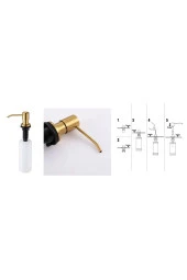ANKASTRE SIVI SABUNLUK MAT GOLD MUTFAK EVİYE VE BANYO LAVABO UYUMLU İTHAL 7 YIL GARANTİLİ 500ML - 5