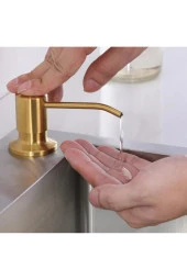ANKASTRE SIVI SABUNLUK MAT GOLD MUTFAK EVİYE VE BANYO LAVABO UYUMLU İTHAL 7 YIL GARANTİLİ 500ML - 6