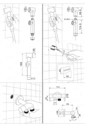 Spiralli Tuvalet Musluğu Banyo Klozet Bide Özel Temizlik 5 Yıl Garantili Antik Işlemeli thumbnail 6