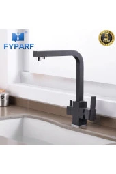 Mutfak Evye Bataryası Dual Flow Su Arıtma Çıkışlı Yeni Tasarım Siyah 7 Yıl Garantili Ithal thumbnail 3