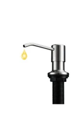 Ankastre Sıvı Sabunluk NİKEL Renk Mutfak Eviye Ve Banyo Lavabo Uyumlu Ithal 5 Yıl Garantili 500ml - 6