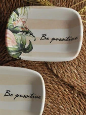 M'art Home Palmiye 2 li Mini Sunum Tabağı 10x14 cm - 2