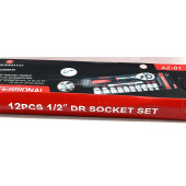 Lokma Takımı Soket Seti Cırcır Kollu 1/2" inç Uzatmalı 12 Parça - 4