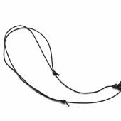 Doğal Tibet 3-4cm Kurt Dişi Kolye Beyaz Ayarlı İp Çift Boncuklu - 5