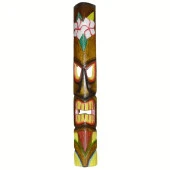 Ahşap Tiki Renkli Mask Duvar Dekoru Maske 100 cm thumbnail 1