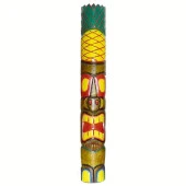 Ahşap Tiki Renkli Mask Duvar Dekoru Maske 100 cm thumbnail 2