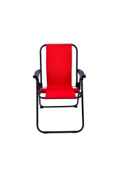 EXENT 2 Adet LÜX Çocuk Piknik Sandalyesi-Mini Kamp Sandalyesi-Kırmızı-Yeşil - 2