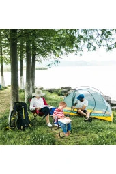 EXENT 2 Adet 2-6 Yaş LÜX Çocuk Piknik Sandalyesi-Mini Kamp Sandalyesi-Yeşil - 2