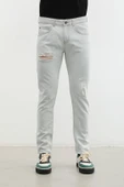 Erkek Yırtık Detaylı Slim Fit Jean Pantolon thumbnail 12