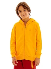 Galatasaray Orijinal Sarı Kapüşonlu Çocuk Sweat - 1