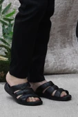 Mehmet Mete 179 Siyah Axfor Comfort Hakiki Deri Erkek Terlik - 2