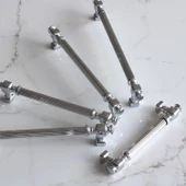 Talas Krom Çizgili Metal Kulp Kulpu 160 mm Mobilya Çekmece Mutfak Dolabı Dolap Kulpları Kulbu thumbnail 4