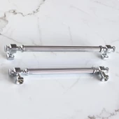 Talas Krom Çizgili Metal Kulp Kulpu 160 mm Mobilya Çekmece Mutfak Dolabı Dolap Kulpları Kulbu thumbnail 7
