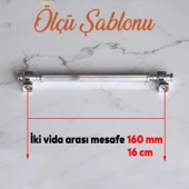 Talas Krom Çizgili Metal Kulp Kulpu 160 mm Mobilya Çekmece Mutfak Dolabı Dolap Kulpları Kulbu thumbnail 2