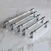 Talas Krom Çizgili Metal Kulp Kulpu 192 mm Mobilya Çekmece Mutfak Dolabı Dolap Kulpları Kulbu thumbnail 3