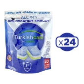 Turkishcare Hepsi 1 Arada 40 lı Bulaşık Makinası Tableti x 24 Paket (960 Tablet) - 1