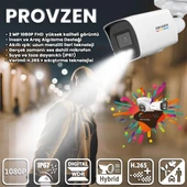 Provzen Hikvision 10 İp Kameralı Colorvu Hibrit Güvenlik Kamerası - 2