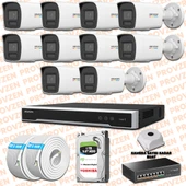 Provzen Hikvision 10 İp Kameralı Colorvu Hibrit Güvenlik Kamerası - 1