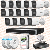 Provzen Hikvision 14 İp Kameralı Colorvu Hibrit Güvenlik Kamerası - 1
