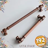 Talas Eskitme Antik Bakır Çizgili Metal 192 mm Mobilya Mutfak Çekmece Dolap Kulpu Kulbu Kulpları - 1